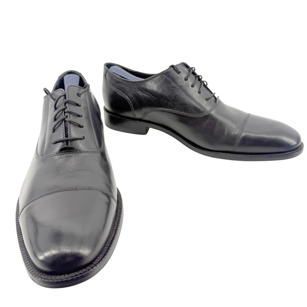 Cole Haan Cap Toe Oxford Men 10.5 M Black Leather Dress Shoes